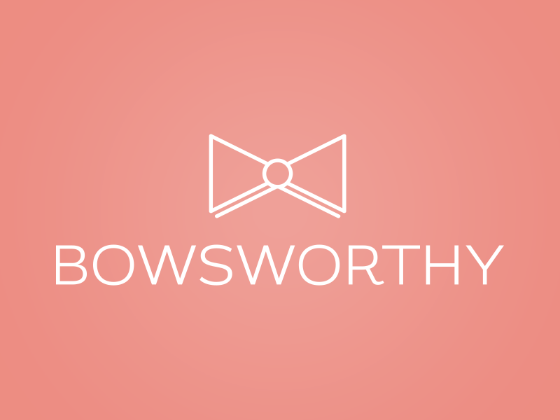 Bowsworthy branding logo bow hair bow