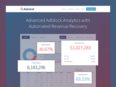 Admiral Landing Page