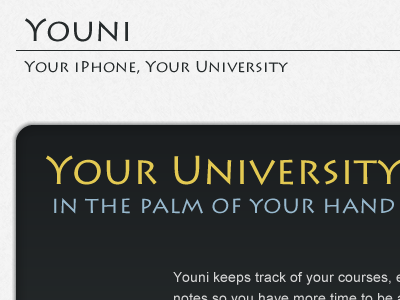Mockup #1 iphone uni website youni