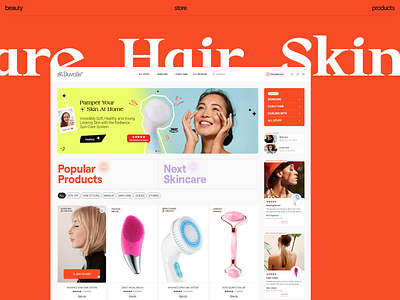 Duvolle UI concept beauty brand creative graphic design haircare interface products skincare store ui ux web design