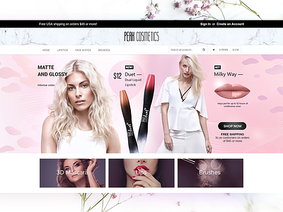 Peak Cosmetics beauty cosmetics ecommerce fashion lipsticks offer promo sells shop store