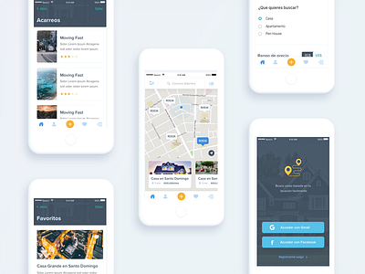 House Finder - Location Based App ios location based app locations map mobile app user interface design