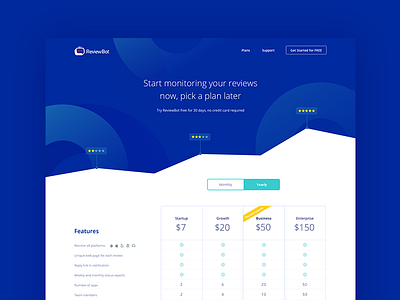 Reviewbot Pricing Page