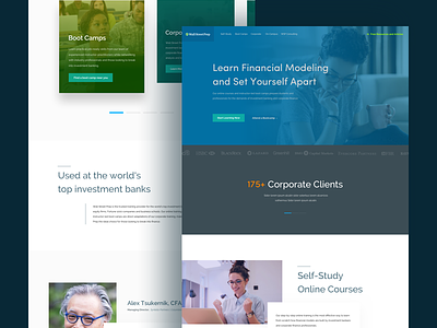 Financial course Web Redesign design landing page mobile app ui design user interface design ux design web app web design