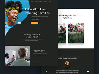 Rebuilding Lives Web Redesign design landing page layout design mobile app ui design user interface design ux design web design