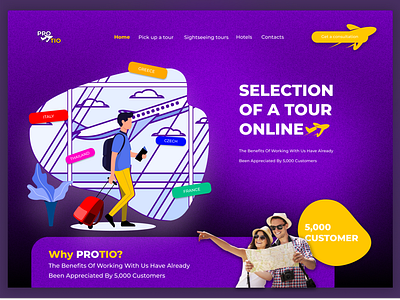 ProTio Travel company,
Design