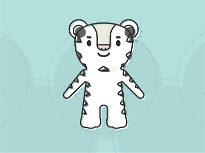 2018 Olympic Mascot - Soohorang animal halftone illustration line art mascot offset olympics olympics 2018 tiger
