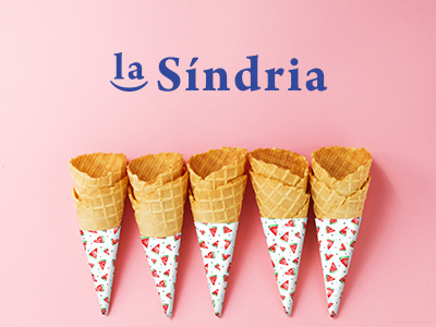 la Síndria | mockup branding graphic design ice cream mockup pattern watercolor watermelon