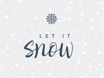 Let it snow blue card christmas design graphic design greeting card illustration lettering snow snowflake winter