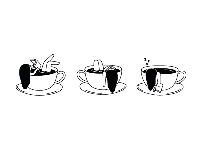 Monday's mood coffee girl graphic design graphic designer illustration illustrator mood