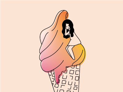 Ice-cream design designer gradient graphic design ice cream illustration summer