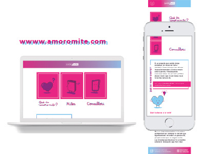 WEB - Amor o mite brand branding color design feminist graphic design illustration mobile responsive web