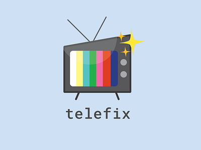 telefix logo cute illustration logo television tv