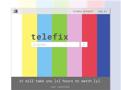 telefix landing page television tv web design website design