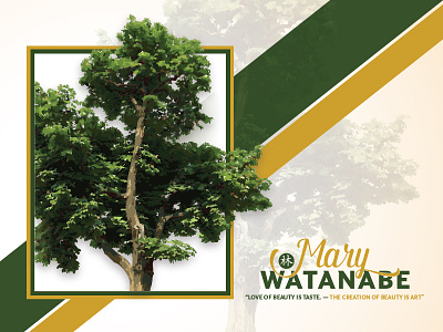 Watanabe Branding branding forest green gold logo watanabe