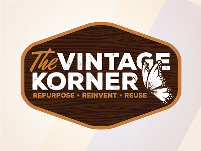 The Vintage Korner branding butterfly korner logo vintage