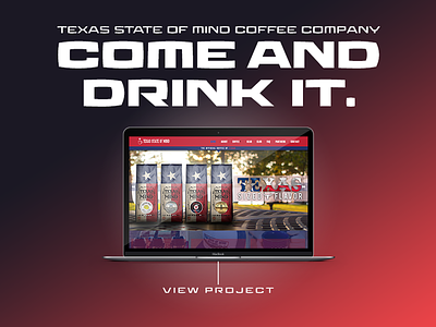 Texas State of Mind Coffee Company adobe graphic portfolio web wordpress