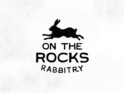 On the Rocks Rabbitry Logo branding farm handmade hobby identity logo rabbit ranch typography vintage visual identity