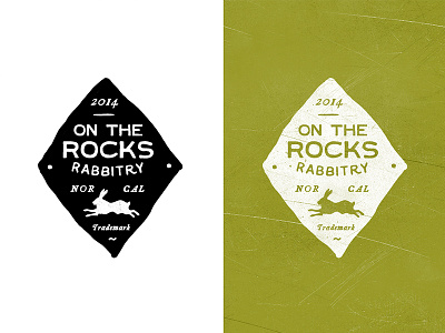 On the Rocks Rabbitry Crest branding farm handmade hobby identity logo rabbit ranch typography vintage visual identity
