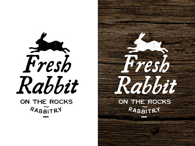 On the Rocks Rabbitry Market Sign branding farm handmade hobby identity logo rabbit ranch typography vintage visual identity