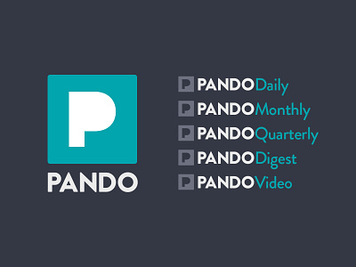 Pando Logo - Sub-brands blog branding identity logo news pando story tech visual identity