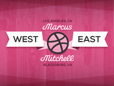 East meets west - Thanks for the Invite first hello ribbon thank you typography