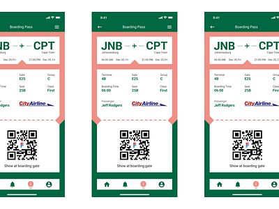 Boarding Pass Design / Daily UI boarding daily design figma flight interface pass ui user ux