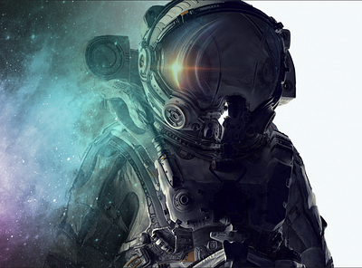 Abyss astronut design graphic design illustration photoshop