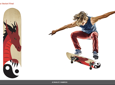 Power branding design dragons graphic design illustration photoshop portfolio product sample skate board vector yin yang