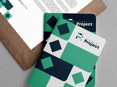 Academia do Project chart logo gantt logo logo design note pad project project managment
