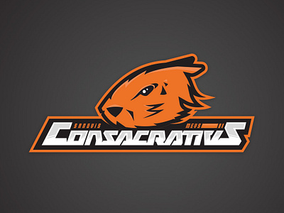 Consacrativs black capybara capybara logo football logo mascot orange soccer sports logo sports logos team logo