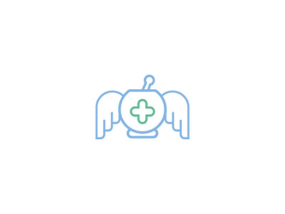 Divina Fórmula Icon brand design cross drug store health health logo logo design medicine mortar pharmacy wing logo wings