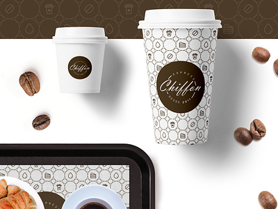 Chiffon Express Cup Packaging brand logo cake chiffon classic logo coffee coffee logo cup design express logo fancy logo icons logo packaging