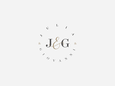 J&G - Wedding Monogram clean logo clean monogram invitation leafs invitation monogram wedding wedding invitation wedding logo wedding monogram