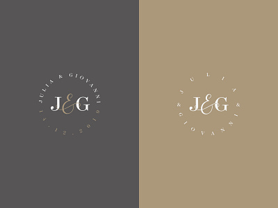 J&G - Wedding Monogram Color Variations clean logo clean monogram invitation leafs invitation monogram wedding wedding invitation wedding logo wedding monogram