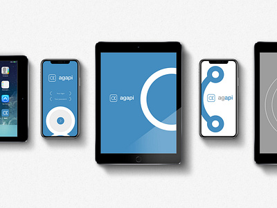 Agapi - MultiScreen app blue brand logo screens social media technology