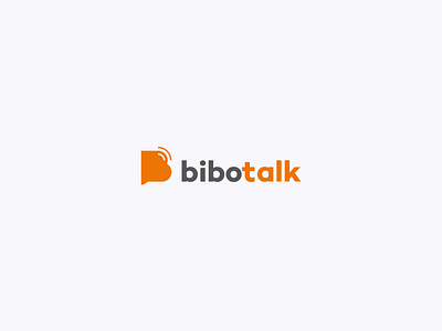 Bibotalk - Logo baloon clean logo feed logo logo design mobile orange podcast talk tshirt