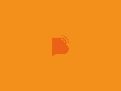 Bibotalk - Icon b balloon clean logo feed logo mobile orange podcast talk tshirt