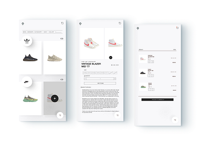 Ecommerce Concept Theme adobe app brand business design digital minimal minimalism minimalist mobile mobile design shoe shoes ui uidesign ux vector web web design website