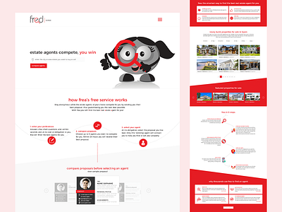 Fred | Spain Based Real Estate Company UI Design design graphic design ui
