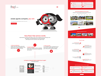 Fred | Spain Based Real Estate Company UI Design