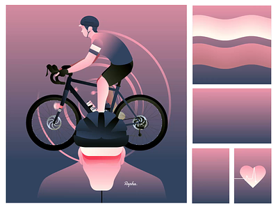 Rapha color palette animation animation brand color cycling illustration rapha