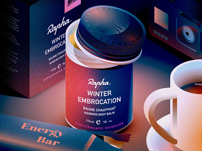 A New Item for the Winter Riding color cycling embrocation illustration isometric illustration mood rapha winter winter riding