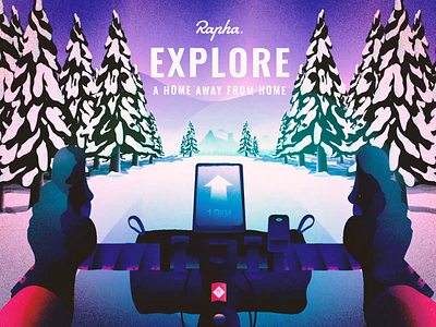 Winter Explore - Rapha concept animation cycling rapha winter winter riding