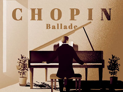 Inspired by Frédéric Chopin animation ballade chopin classical music illustration pianist piano