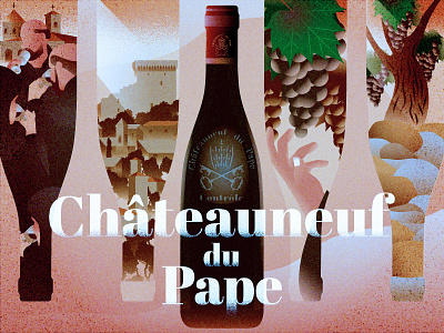 Châteauneuf-du-Pape - The Pope's Wine france france wine grain illustration middle ages pope wine wine study