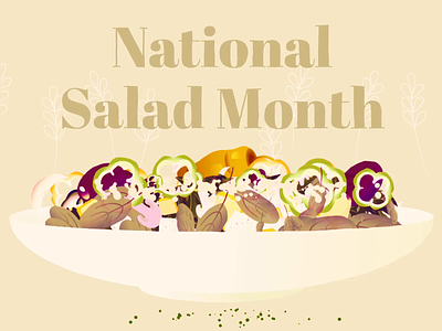 National Salad Month Animation animation illustration marketing animation may motiongraphics national salad month salad
