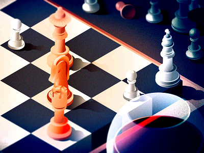 Checkmate - Game is over checkmate chess grain illustration isometric