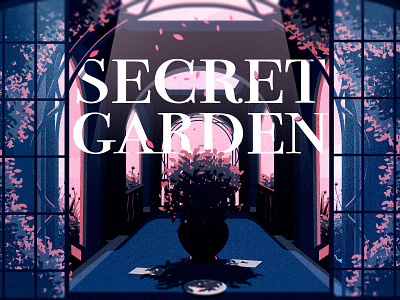 The Secret Garden - Escaping from suffocation architecture calm garden illustration mind peaceful secret garden