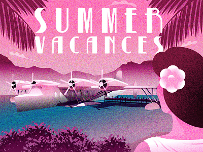 Summer Vacances - 2021 cinema4d grainy illustration retro vacation vintage